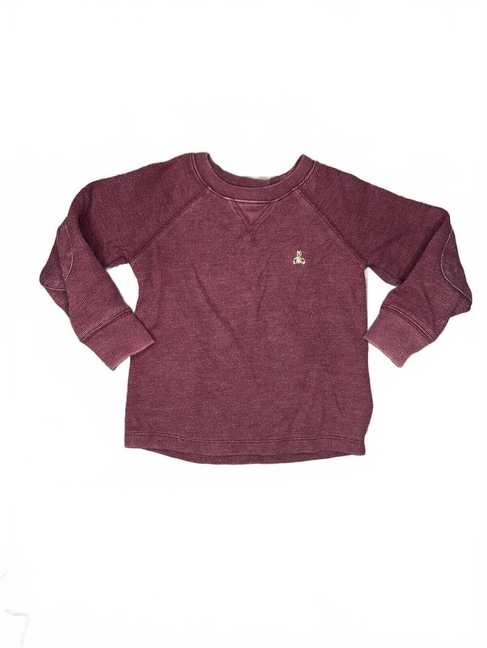 Baby Gap Toddler Burgundy Long Sleeve Raglan Top, 3 Years